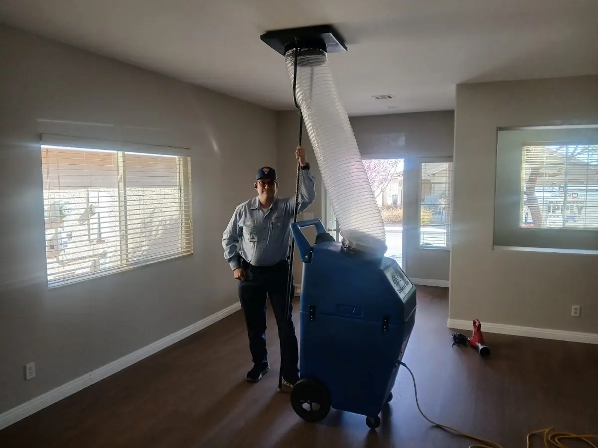Professional Dryer Vent Cleaning work inside a San Ramon home